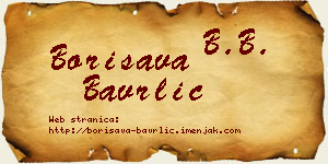 Borisava Bavrlić vizit kartica
